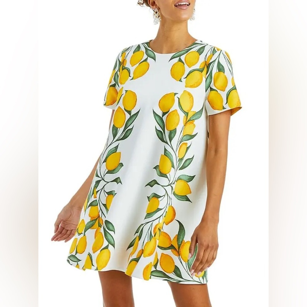 White and Yellow Raglan Sleeve Sundress